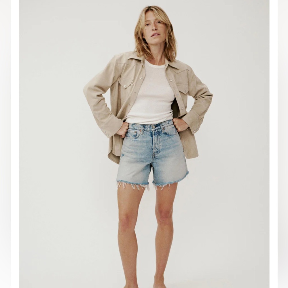 Buck mason rider short denim size 31